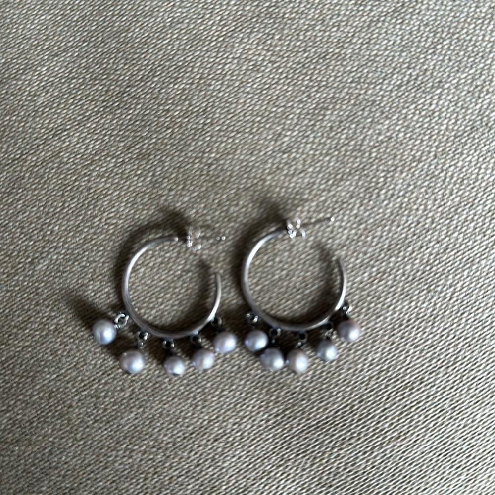 Never worn silver earrings